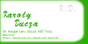 karoly ducza business card